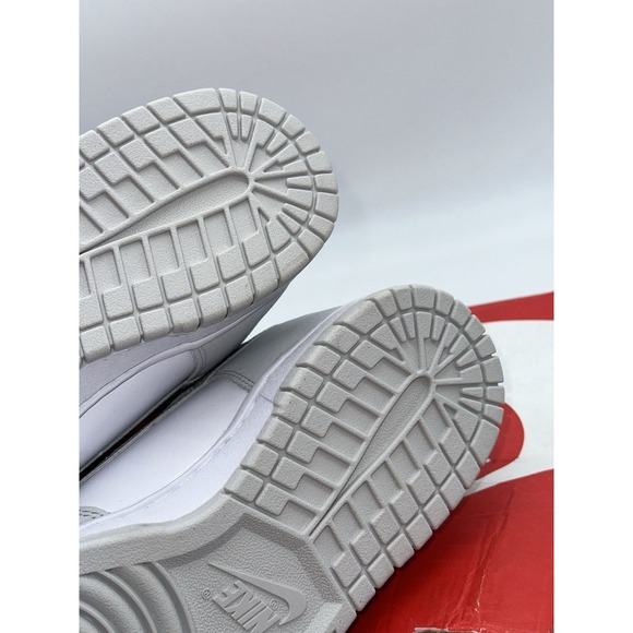 DMG Box Nike Dunk High 'Silver Glitter Swoosh' White Sneakers, Wmn 10 FJ4578-100 - Picture 10 of 12